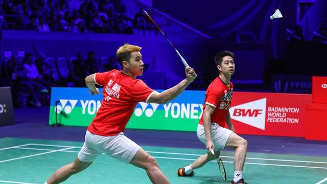 Marcus/Kevin Kalah 12-21, 15-21 dari Malaysia di Piala Sudirman 2021