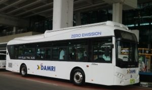DAMRI Uji Coba Operasional Bus Listrik di Bandara Soekarno Hatta